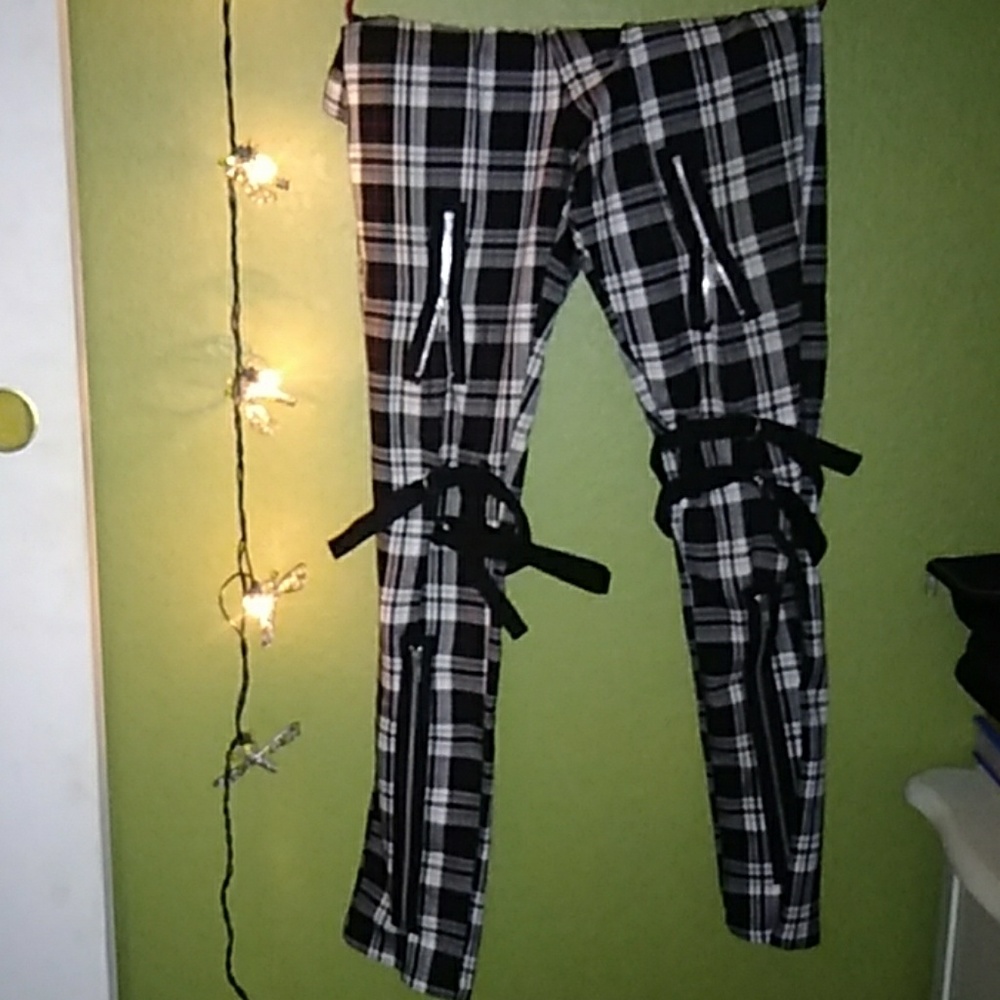 Unique plaid Mercy punk/goth/emo pants